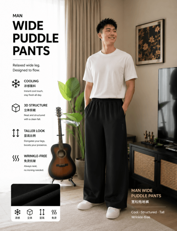 AloAro Man Wide Puddle Pants